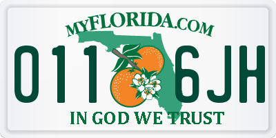 FL license plate 0116JH