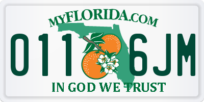 FL license plate 0116JM