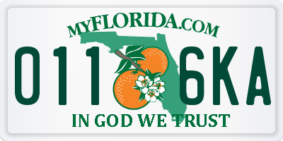 FL license plate 0116KA