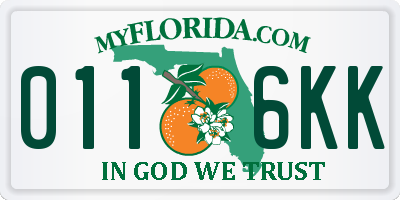 FL license plate 0116KK