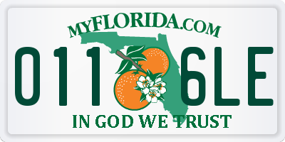 FL license plate 0116LE