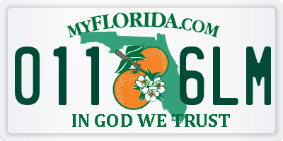 FL license plate 0116LM