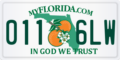 FL license plate 0116LW