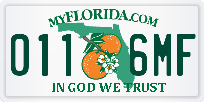 FL license plate 0116MF