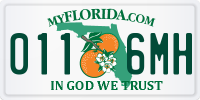 FL license plate 0116MH