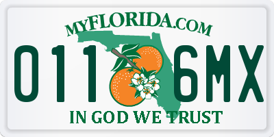 FL license plate 0116MX