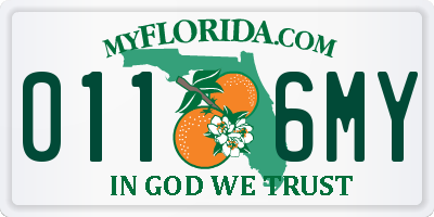 FL license plate 0116MY