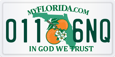 FL license plate 0116NQ