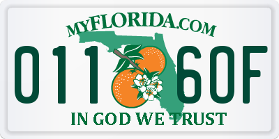 FL license plate 0116OF
