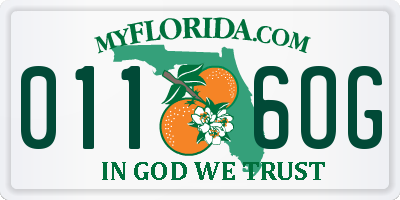 FL license plate 0116OG