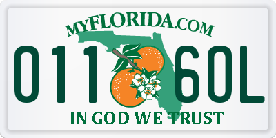 FL license plate 0116OL
