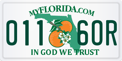 FL license plate 0116OR