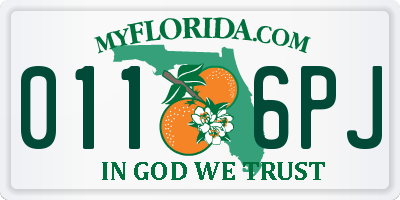 FL license plate 0116PJ