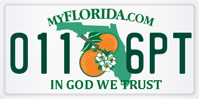 FL license plate 0116PT