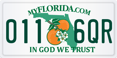 FL license plate 0116QR