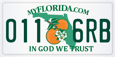 FL license plate 0116RB