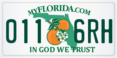 FL license plate 0116RH