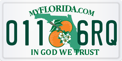 FL license plate 0116RQ
