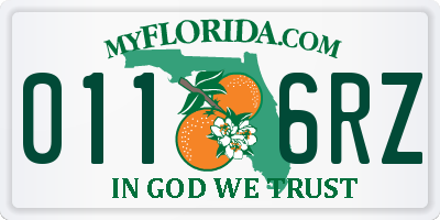 FL license plate 0116RZ