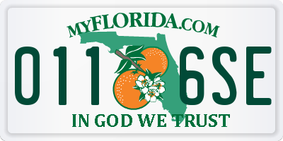 FL license plate 0116SE