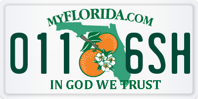 FL license plate 0116SH