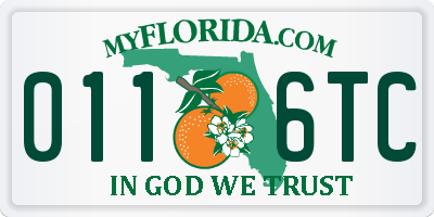 FL license plate 0116TC