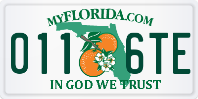 FL license plate 0116TE