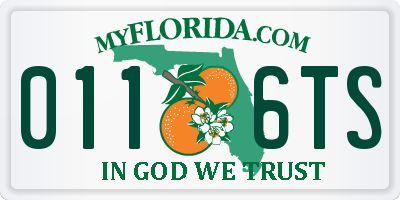 FL license plate 0116TS