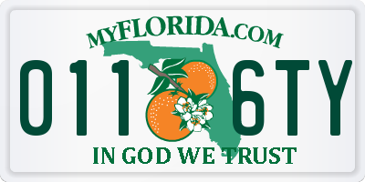 FL license plate 0116TY
