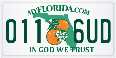 FL license plate 0116UD