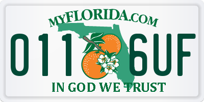 FL license plate 0116UF