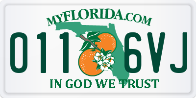 FL license plate 0116VJ