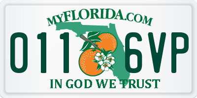FL license plate 0116VP