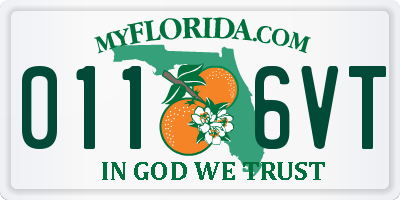 FL license plate 0116VT