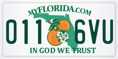 FL license plate 0116VU