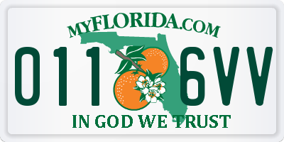 FL license plate 0116VV