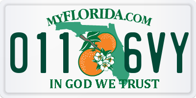 FL license plate 0116VY