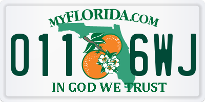 FL license plate 0116WJ