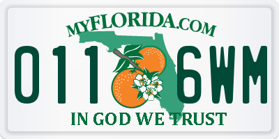 FL license plate 0116WM