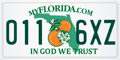 FL license plate 0116XZ