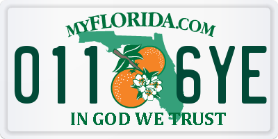 FL license plate 0116YE