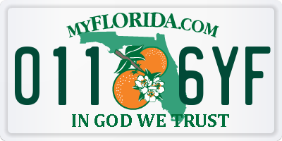 FL license plate 0116YF