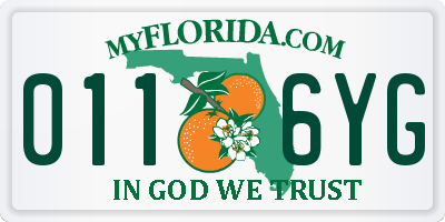FL license plate 0116YG