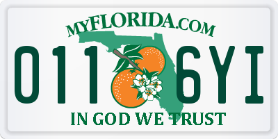FL license plate 0116YI