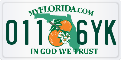 FL license plate 0116YK