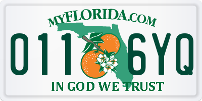 FL license plate 0116YQ