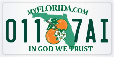 FL license plate 0117AI