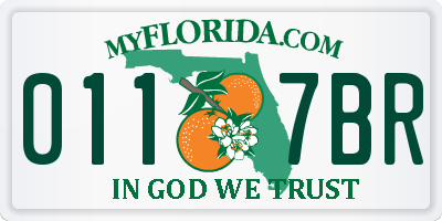 FL license plate 0117BR