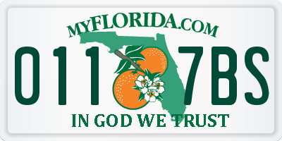 FL license plate 0117BS