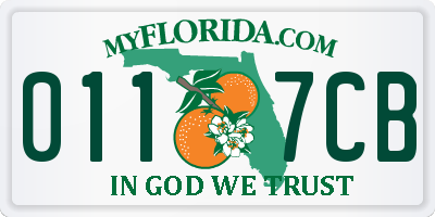 FL license plate 0117CB